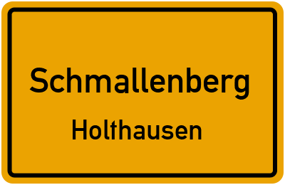 Straßenverzeichnis Schmallenberg Holthausen