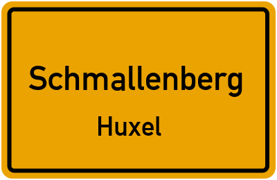 Ortsschild Schmallenberg Huxel
