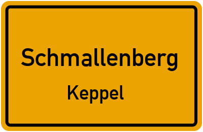 Ortsschild Schmallenberg Keppel