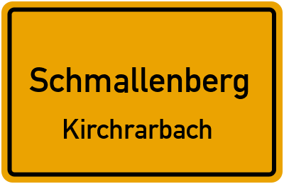Straßenverzeichnis Schmallenberg Kirchrarbach