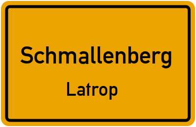 Ortsschild Schmallenberg Latrop