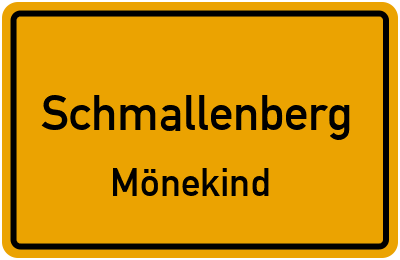 Straßenverzeichnis Schmallenberg Mönekind