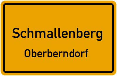 Ortsschild Schmallenberg Oberberndorf