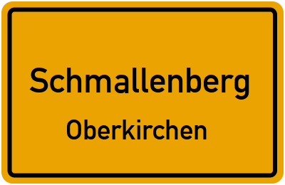 Ortsschild Schmallenberg Oberkirchen