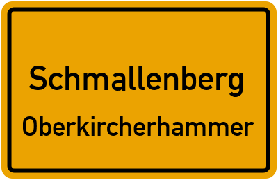Straßenverzeichnis Schmallenberg Oberkircherhammer