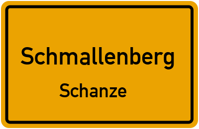 Straßenverzeichnis Schmallenberg Schanze