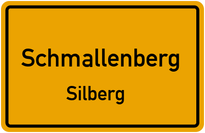 Ortsschild Schmallenberg Silberg