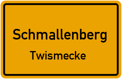 Ortsschild Schmallenberg Twismecke