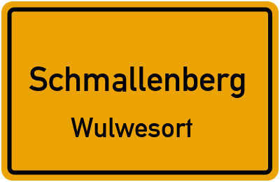 Ortsschild Schmallenberg Wulwesort