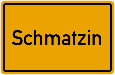 Ortsschild von Schmatzin in Mecklenburg-Vorpommern