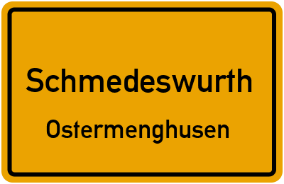 Straßenverzeichnis Schmedeswurth Ostermenghusen