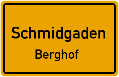 Straßenverzeichnis Schmidgaden Berghof