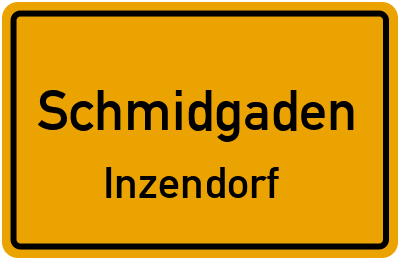 Straßenverzeichnis Schmidgaden Inzendorf