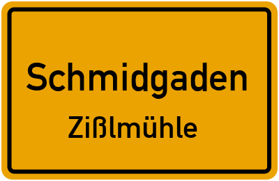 Straßenverzeichnis Schmidgaden Zißlmühle
