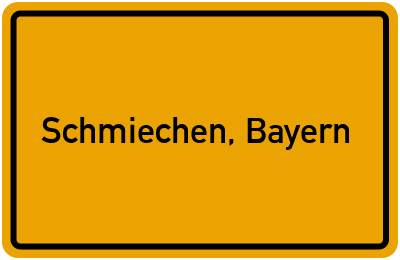 Ortsschild von Gemeinde Schmiechen, Bayern in Bayern