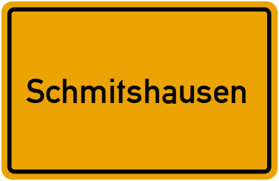 Ortsschild von Gemeinde Schmitshausen in Rheinland-Pfalz