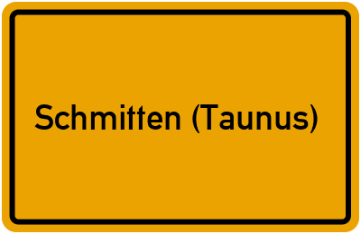 Ortsschild von Gemeinde Schmitten (Taunus) in Hessen