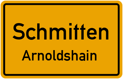 Ortsschild Schmitten Arnoldshain