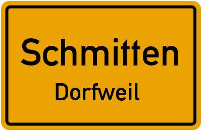 Ortsschild Schmitten Dorfweil