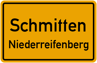 Ortsschild Schmitten Niederreifenberg