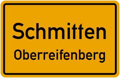 Ortsschild Schmitten Oberreifenberg
