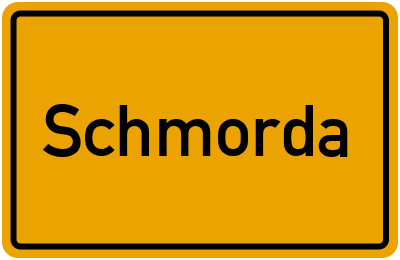 Ortsschild von Gemeinde Schmorda in Thüringen