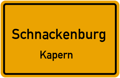 Ortsschild Schnackenburg Kapern