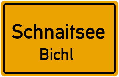 Ortsschild Schnaitsee Bichl