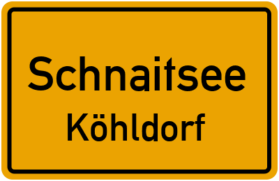 Ortsschild Schnaitsee Köhldorf