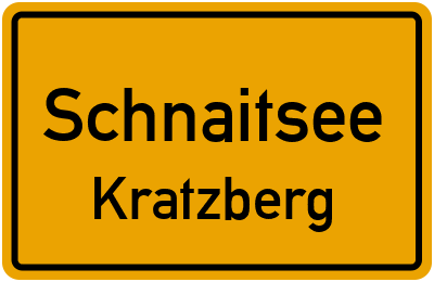 Ortsschild Schnaitsee Kratzberg
