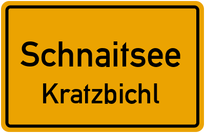 Ortsschild Schnaitsee Kratzbichl
