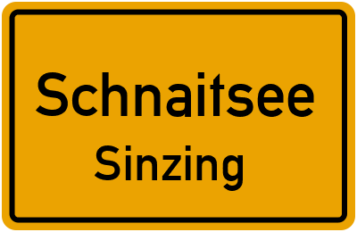 Straßenverzeichnis Schnaitsee Sinzing