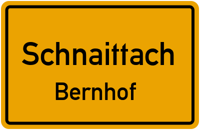 Ortsschild Schnaittach Bernhof