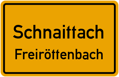 Ortsschild Schnaittach Freiröttenbach