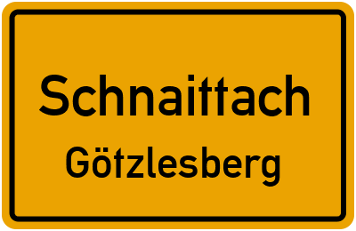 Ortsschild Schnaittach Götzlesberg