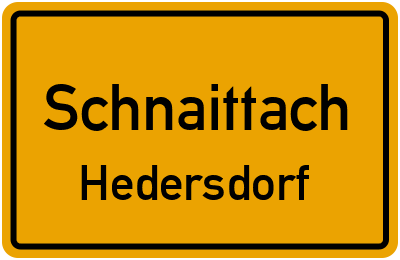 Ortsschild Schnaittach Hedersdorf