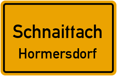 Ortsschild Schnaittach Hormersdorf