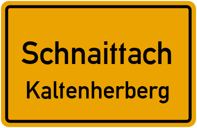 Ortsschild Schnaittach Kaltenherberg