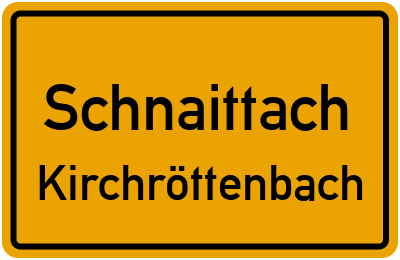 Ortsschild Schnaittach Kirchröttenbach