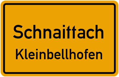 Ortsschild Schnaittach Kleinbellhofen