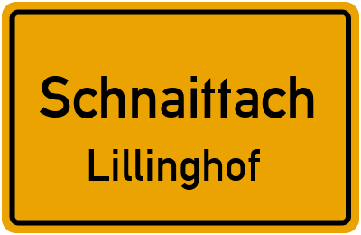 Ortsschild Schnaittach Lillinghof
