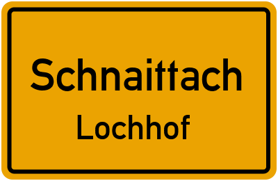 Ortsschild Schnaittach Lochhof