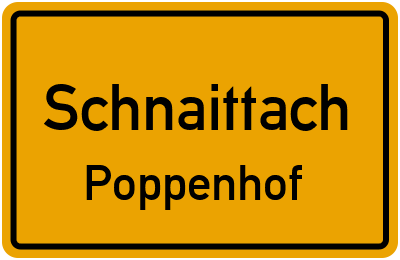 Ortsschild Schnaittach Poppenhof