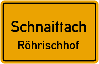 Ortsschild Schnaittach Röhrischhof