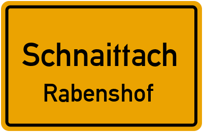 Ortsschild Schnaittach Rabenshof