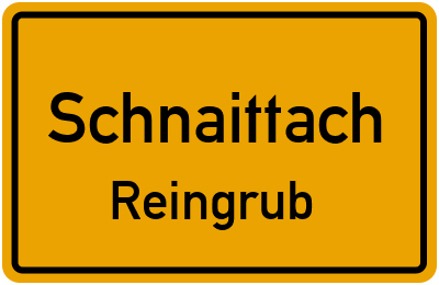 Ortsschild Schnaittach Reingrub