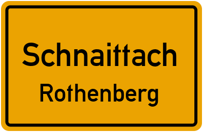 Ortsschild Schnaittach Rothenberg