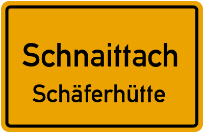 Ortsschild Schnaittach Schäferhütte