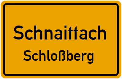 Ortsschild Schnaittach Schloßberg
