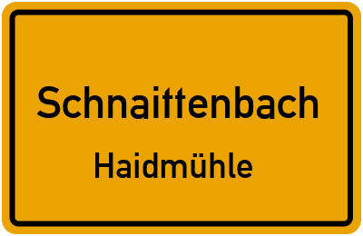 Straßenverzeichnis Schnaittenbach Haidmühle